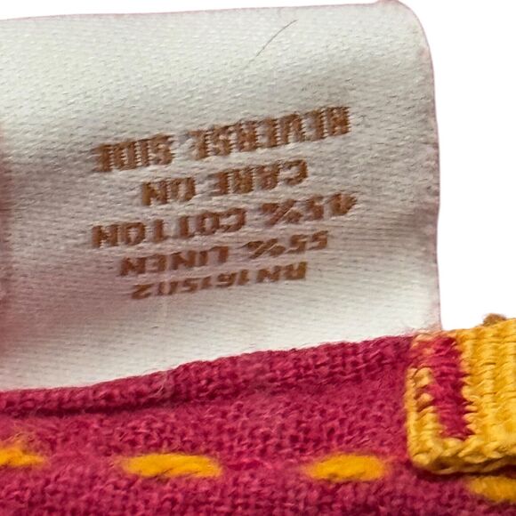 The Territory Ahead Womens Pink Linen Embroidered Plaid Button Up Shirt Top XL - Picture 14 of 16